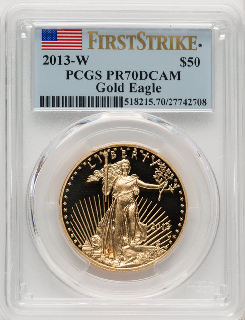 2013-W $50 One-Ounce Gold Eagle First Strike PCGS PR70 (506708067) 2013-W $50 One-Ounce Gold Eagle First Strike PCGS PR70 (506708067)