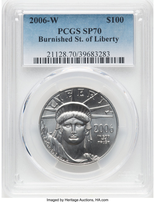 2006-W $100 One-Ounce Platinum Eagle Burnished PCGS MS70 (770569094)