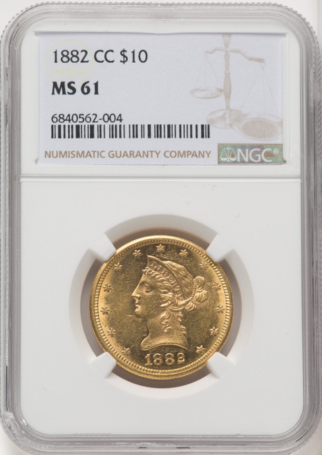 1882-CC $10 Liberty Eagle NGC MS61