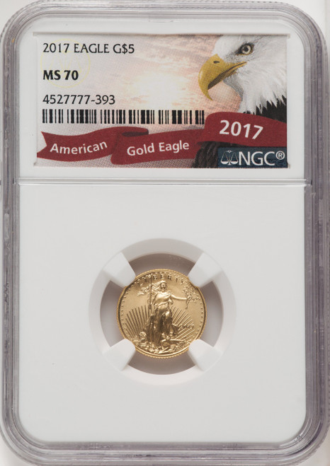 2017 $5 Gold Eagle First Day of Issue NGC MS70 (772067003)