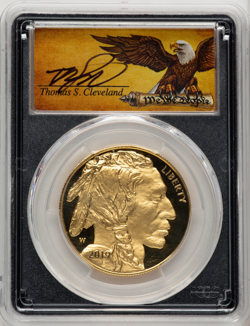 2019-W 1 oz Gold Buffalo First Day of Issue PCGS PR70 Cleveland 2019-W 1 oz Gold Buffalo First Day of Issue PCGS PR70 Cleveland