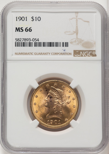 1901 $10 Liberty Eagle NGC MS66 (520092180)