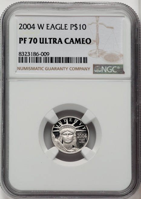 2004-W P$10 Tenth-Ounce Platinum Eagle Brown Label NGC PF70 (769030014)