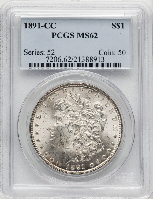 1891-CC Morgan Dollar PCGS MS62