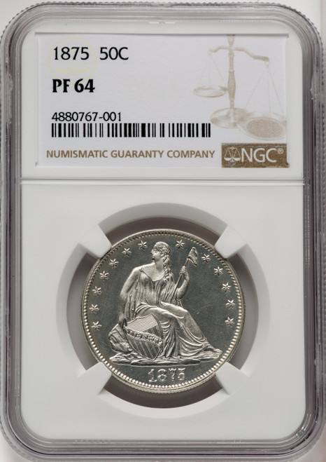1875 50C Proof Seated Half Dollar NGC PR64