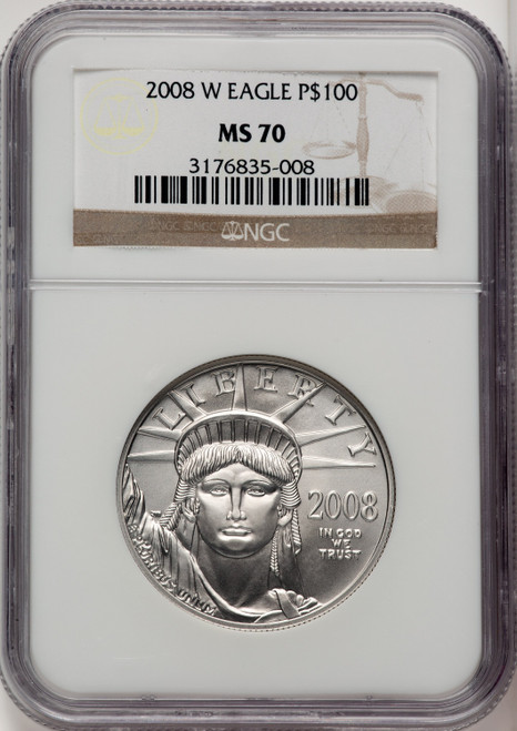 2008-W $100 One-Ounce Platinum Eagle NGC MS70 (519589017) 2008-W $100 One-Ounce Platinum Eagle NGC MS70 (519589017)