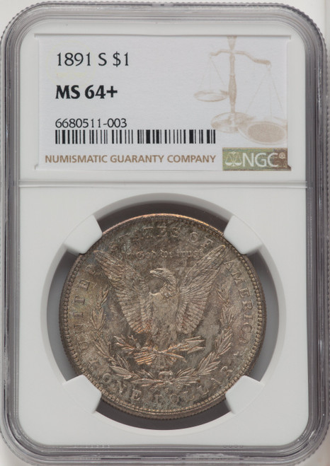 1891-S Morgan Dollar NGC MS64+