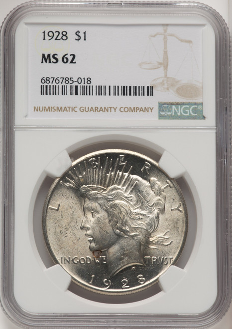 1928 Peace Dollar NGC MS62 - LCR Coin
