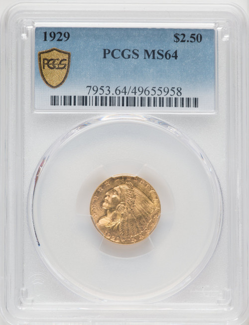 1929 $2.50 Indian Quarter Eagle PCGS MS64