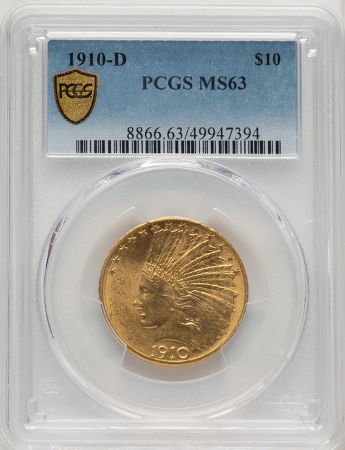 1910-D $10 Indian Eagle PCGS MS63 (519866016)
