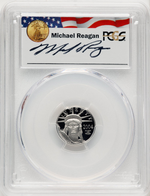 2004-W P$10 Tenth-Ounce Platinum Eagle Michael Reagan Reagan Legacy Series PCGS PR70