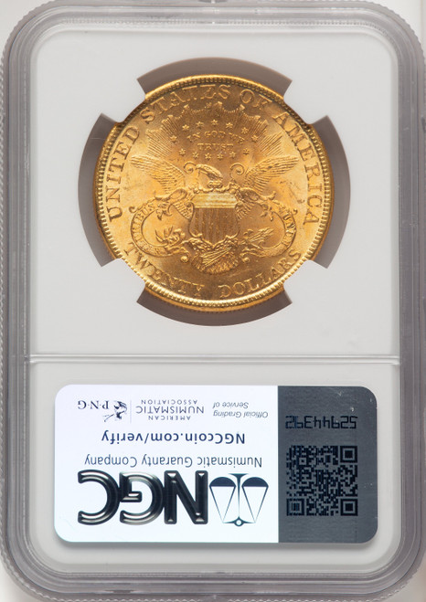 1896 $20 Liberty Double Eagle NGC MS65 - LCR Coin