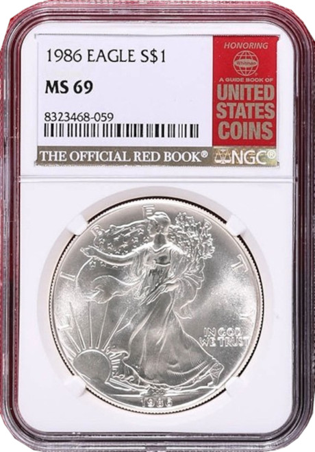 1986-2025 American Silver Eagle 41-pc Set NGC MS69 Official Red
