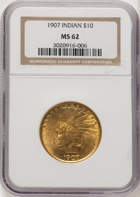 1907 $10 No Motto Indian Eagle NGC MS62 (507166066)
