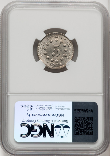 1868 5C Shield Nickel NGC MS66 (771368005) - LCR Coin