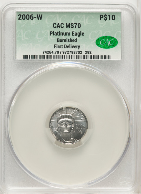 2006-W Burnished Platinum 4-Coin Set CACG MS70 2006-W Burnished Platinum 4-Coin Set CACG MS70