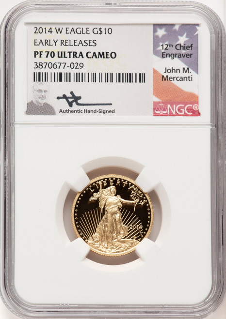 2014-W $10 Quarter-Ounce Gold Eagle First Strike NGC PF70 (520704125)