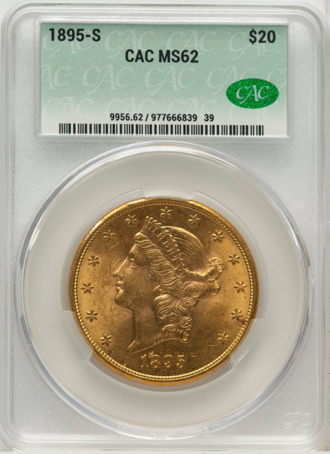 1895-S $20 Liberty Double Eagle CACG MS62 (507266034)