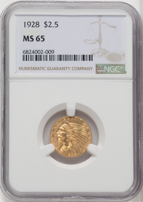 1928 $2.50 Indian Quarter Eagle NGC MS65 (765974017) 1928 $2.50 Indian Quarter Eagle NGC MS65 (765974017)