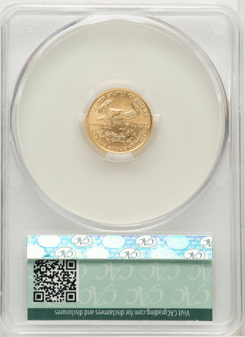 2008-W $5 Tenth-Ounce Gold Eagle Burnished Non Designation CACG SP70