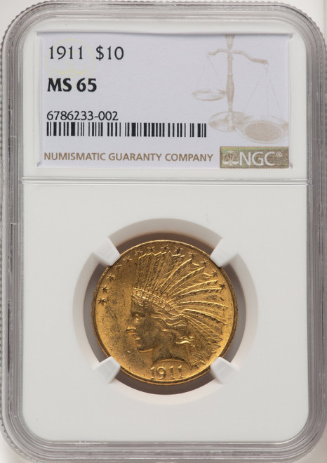 1911 $10 Indian Eagle NGC MS65 (775904020)