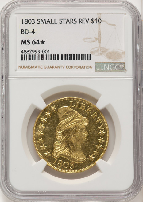 1803 $10 BD-4 Early Eagle NGC MS64