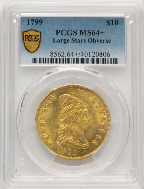 1799 $10 Lg Obv Stars Early Eagle PCGS MS64+