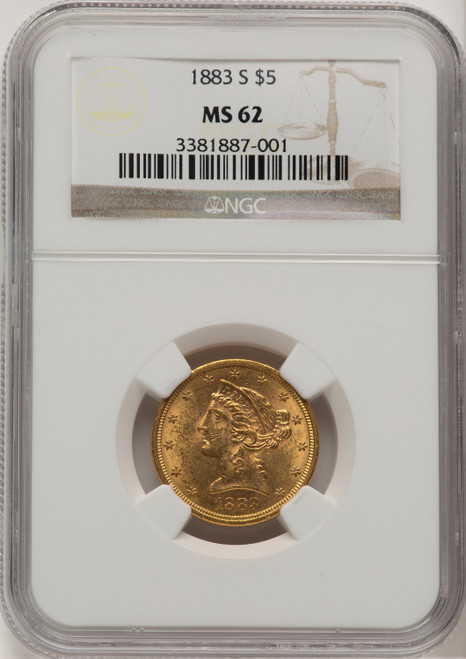 1883-S $5 Liberty Half Eagle NGC MS62