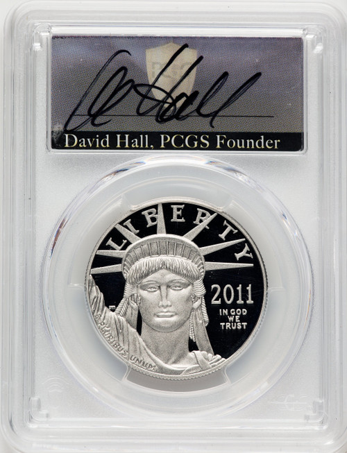 2011-W $100 One-Ounce Platinum Eagle David Hall David Hall PCGS PR70