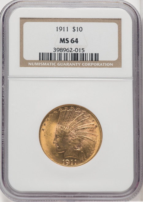 1911 $10 Indian Eagle NGC MS64 (504548007)