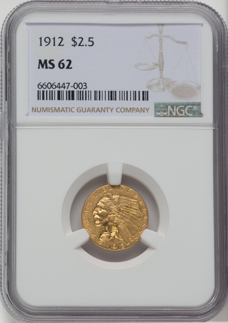 1912 $2.50 Indian Quarter Eagle NGC MS62 (761066005)