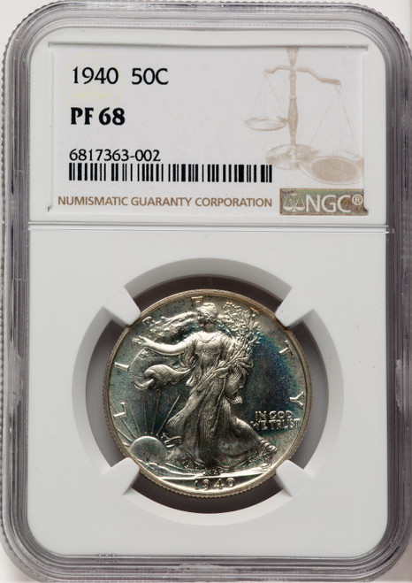1940 50C Proof Walking Liberty Half Dollar NGC PR68 (776085001)