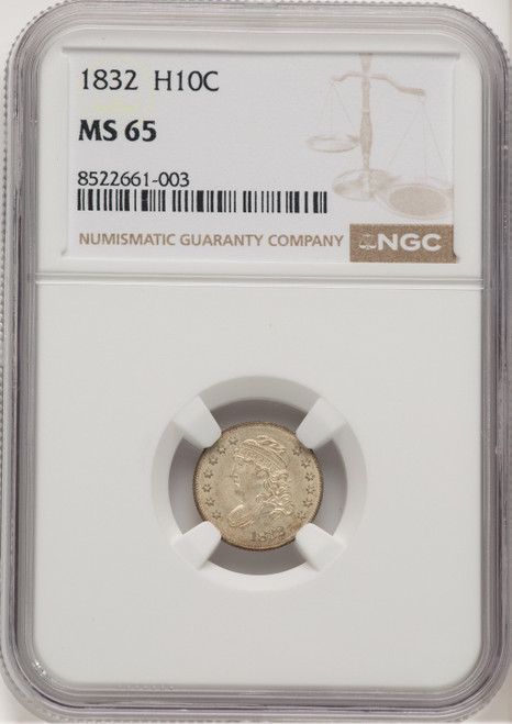 1832 H10C Bust Half Dime NGC MS65