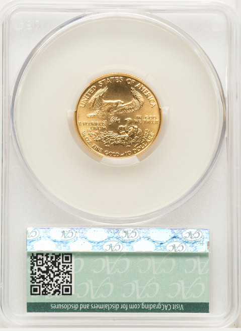 1991 Gold Eagle 1/4 oz Non Designation CACG MS69