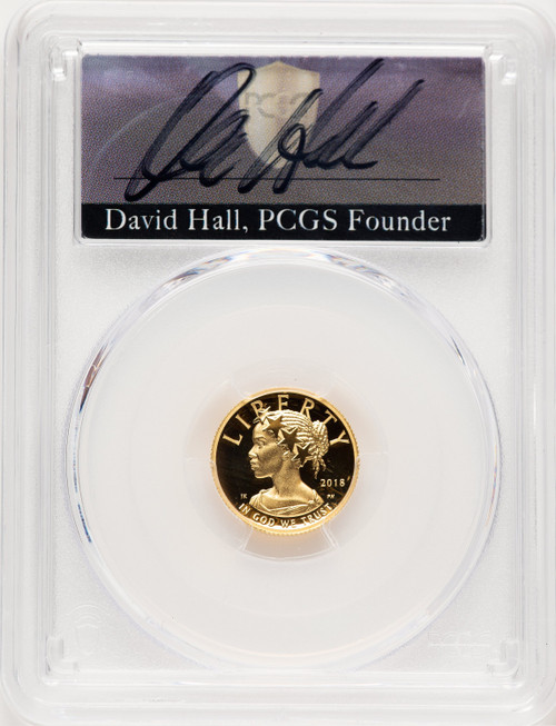 2018-W G$10 American Liberty High Relief WP Mint Hoard David Hall PCGS PR70