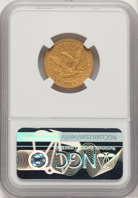 1865 $5 Liberty Half Eagle NGC AU55