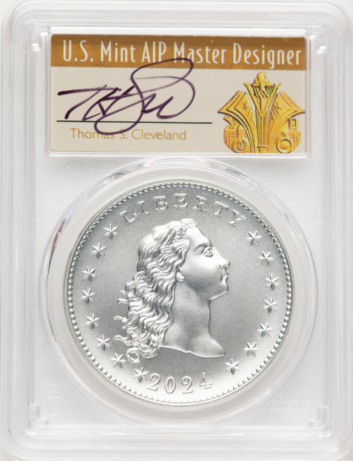 2024-(P) Silver 230th Anniversary Flowing Hair Medal AR Thomas Cleveland Art Deco Modern Commemoratives PCGS MS70