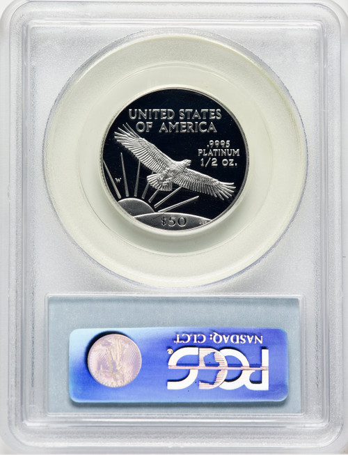 1997-W Proof Platinum Eagle 1/2 oz Blue Label PCGS PR70
