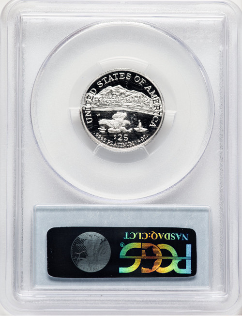 2002-W Proof Platinum Eagle 1/4 oz Blue Label PCGS PR70