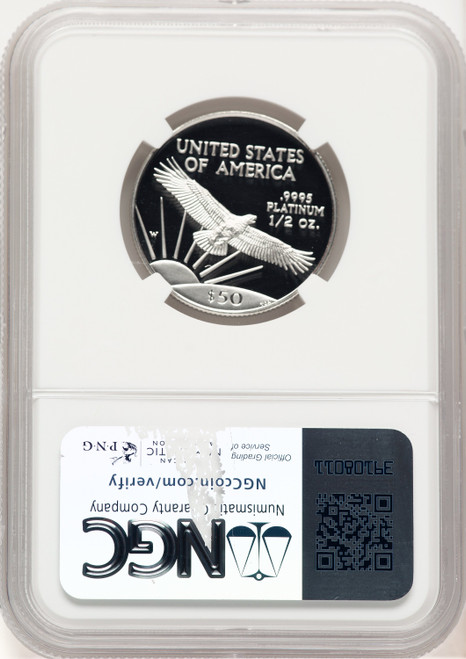 1997-W Proof Platinum Eagle 1/2 oz Brown Label NGC PF70