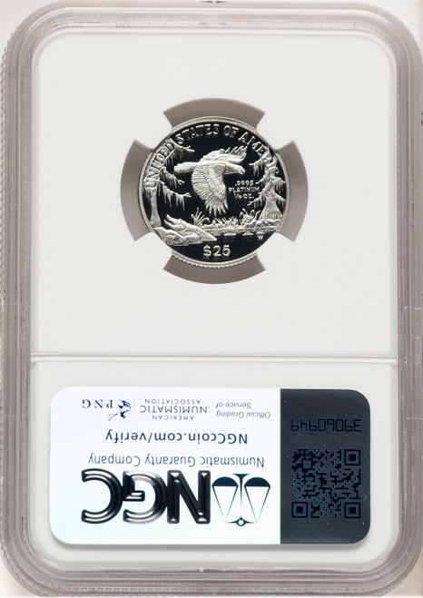 1999-W Proof Platinum Eagle 1/4 oz Brown Label NGC PF70