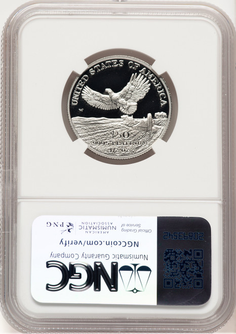 2000-W Proof Platinum Eagle 1/2 oz Brown Label NGC PF70