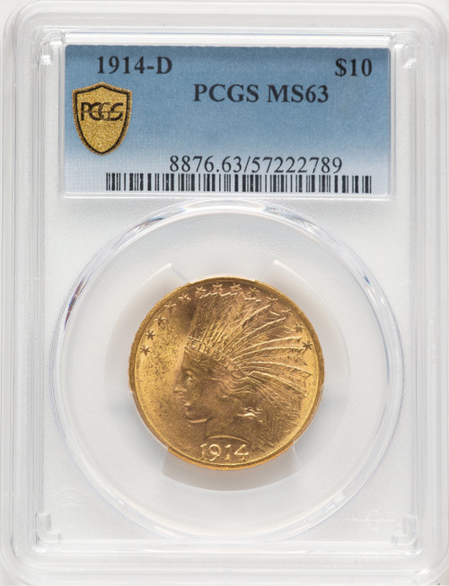 1914-D $10 Indian Eagle PCGS MS63 (774717003)