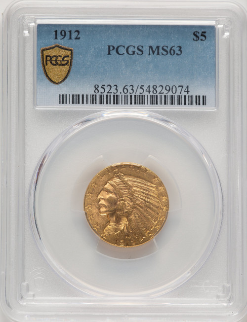 1912 $5 Indian Half Eagle PCGS MS63 (507441013)