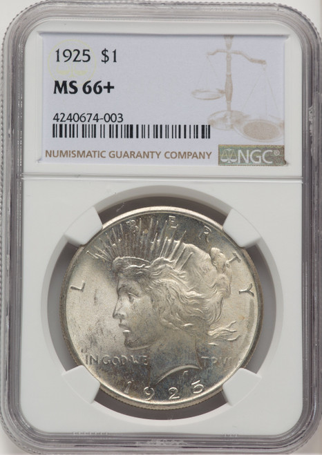 1925 Peace Dollar NGC MS66+ (507436021)