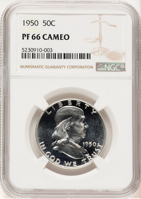1950 50C CA Proof Franklin Half Dollar NGC PR66