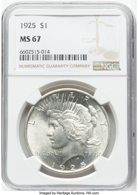 1925 Peace Dollar NGC MS67 (779822008)