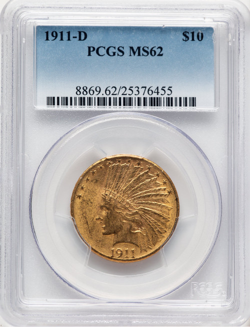 1911-D $10 Indian Eagle PCGS MS62 (780003010)
