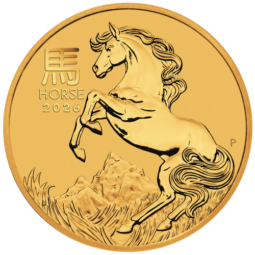 2026 1/10 oz Australian Gold Lunar Horse Coin BU
