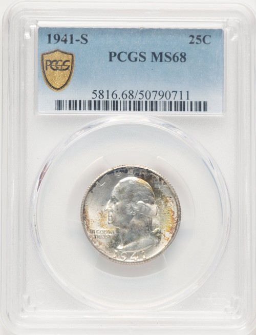1941-S 25C Washington Quarter PCGS MS68 (780000001)